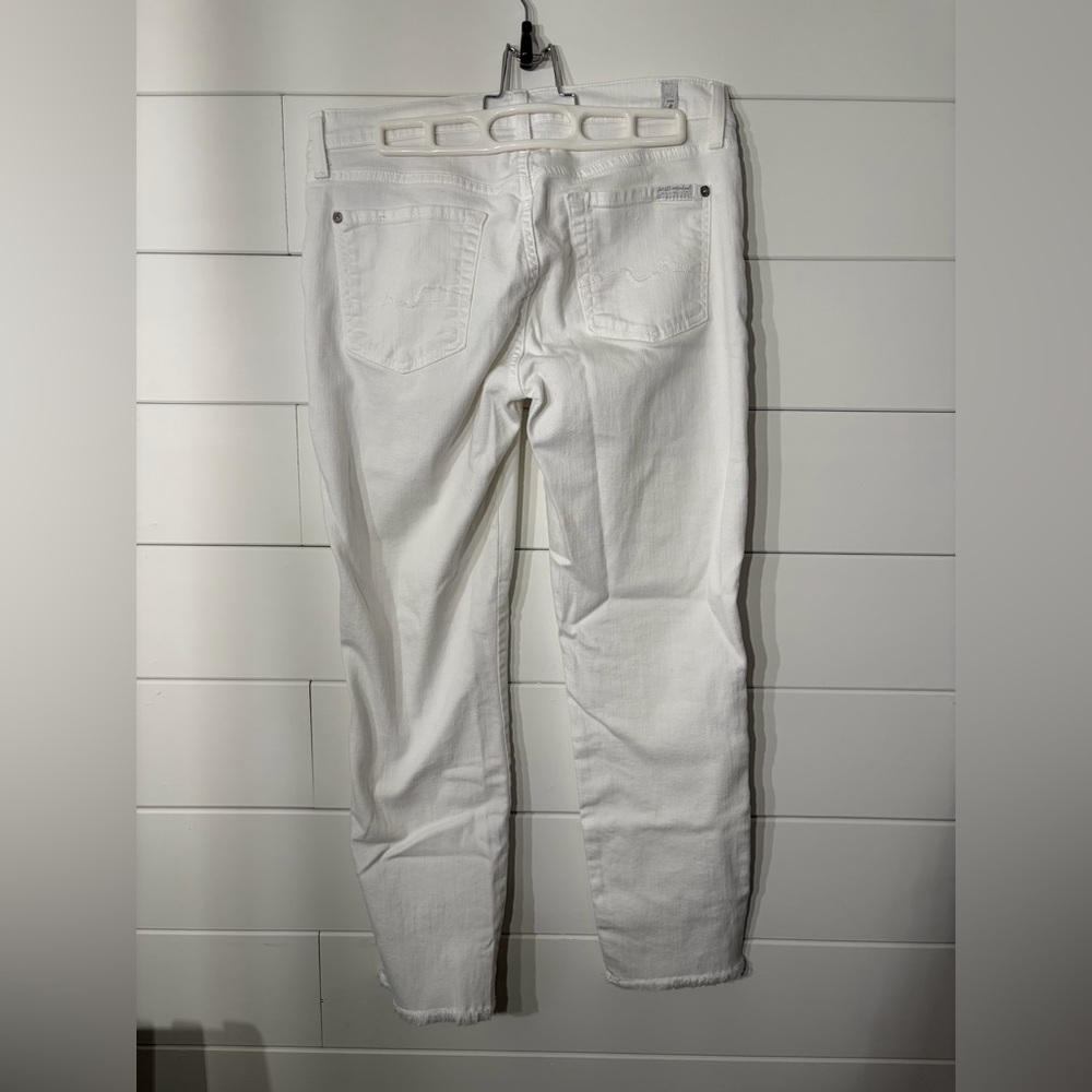 7 For All Mankind Roxanne Ankle White Jeans
